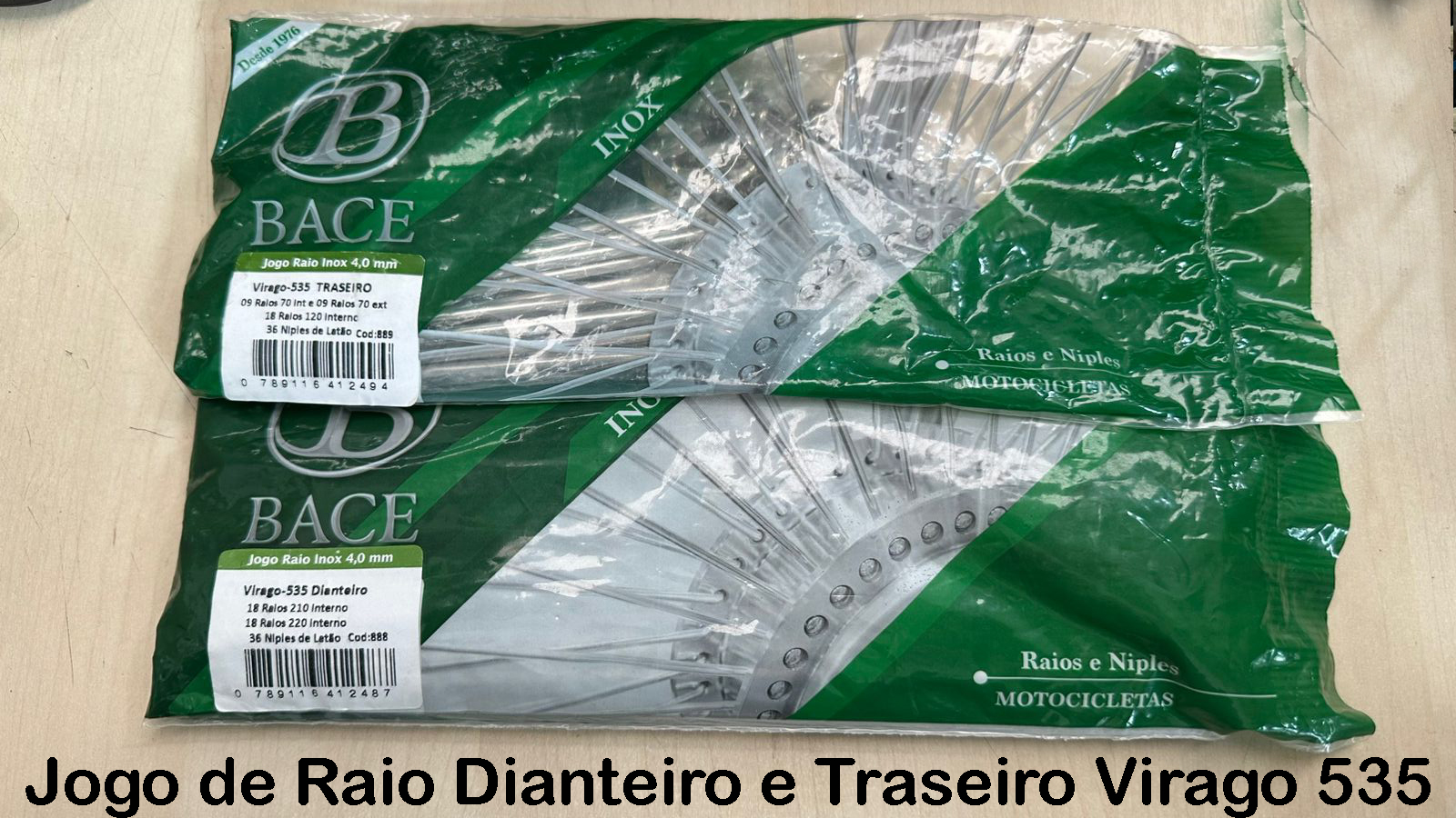 Jogo de Raio Dianteiro e Traseiro Virago 535