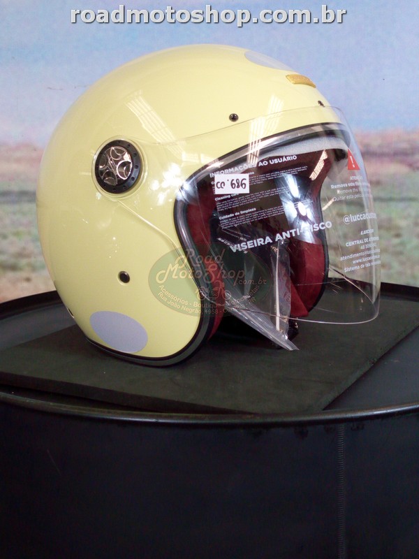 CAPACETE, LUCCA, MODELO GALAXY, GLOSSY CREME