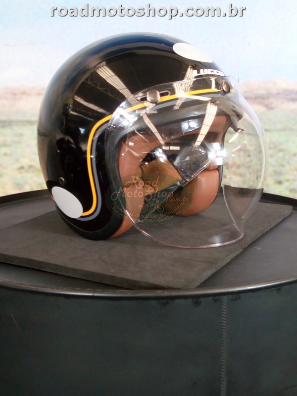 CAPACETE, LUCCA, MODELO GALAXY, GLOSSY PRETO