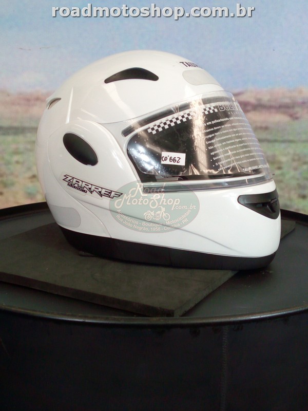 CAPACETE, TAURUS, MODELO ZARREF CLASSICO, BRANCO