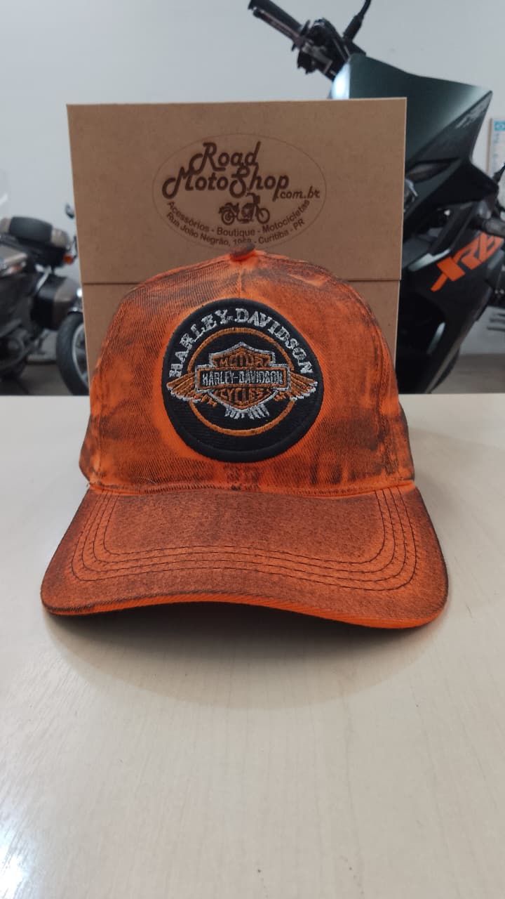 BONÉ HARLEY DAVIDSON LARANJA