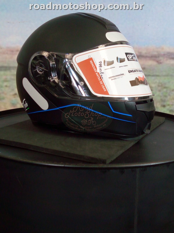 CAPACETE, GP TECH, MODELO A118, PRETO